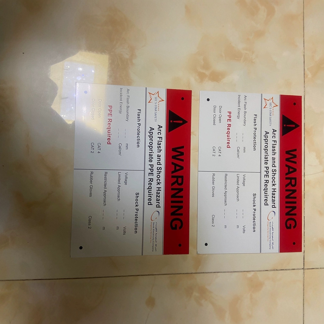 Импортированный из США Этикетка Арк Флэш 102307 Высокая Износостойкость Стандартный Профессиональный Наклейка Наклейка для Электрического Оборудования