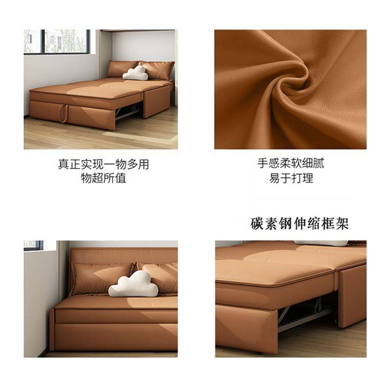 Foshan Sofa Bed All-In-One Retractable Foldable Multi-Functional Push-Pull Small Apartment Study Bedroom Living Room Double