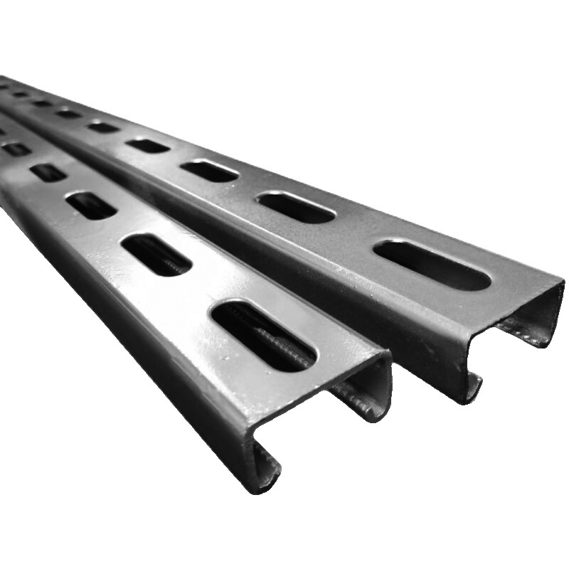 Tianjin Cold-Rolled C-Shaped Steel Q235B Punched Roof Purlin Hot-Dip Galvanized Solar Photovoltaic Bracket Earthquake-Resistant Bracket