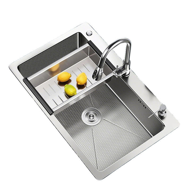 Xin Hua Thickened 4.0mm New Brushed Honeycomb Stainless Steel Sink Large Single Bowl German Kitchen Household Sink