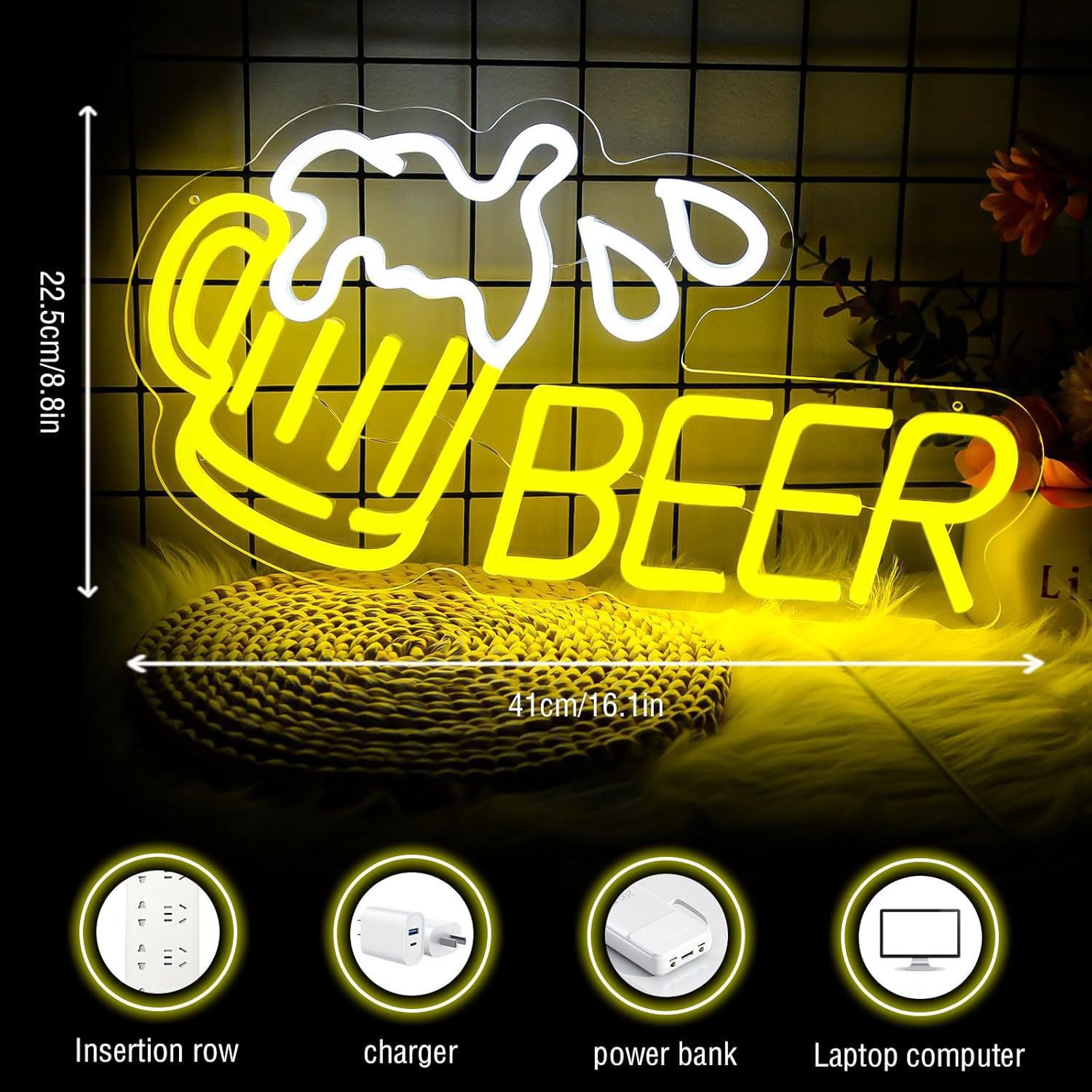 Cross-Border Supply of Led Beer Neon Lights, Luminous Characters, Bar Style Lights, Tavern Atmosphere Lights, Decorative Lights, Light Signs