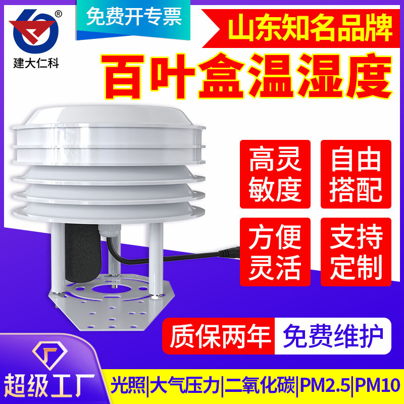 Метеостанция с защитным коробом, датчик углекислого газа, температуры и влажности, сенсор Pm2.5 и Pm10