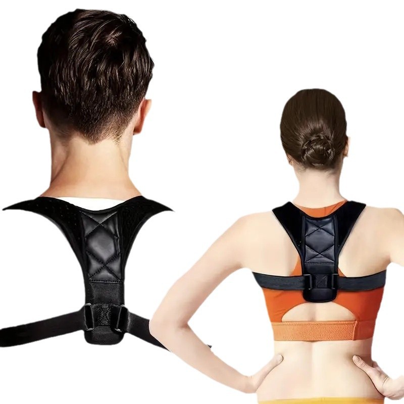 Invisible Back Strap Breathable Anti-Camelback Stretch Clavicle Adjustable Sitting Shaping Shoulder Strap Thin Shoulder