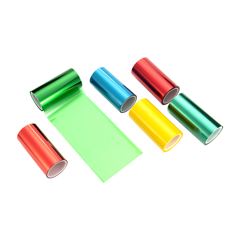 Color PET release film antistatic single and double silicone fluorine plastic film 1-2000g double-sided release force custom silicone oil film