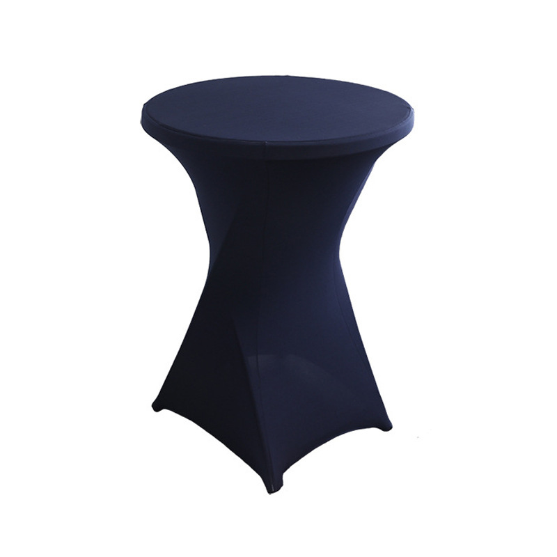 Factory Direct bar table solid color banquet cocktail table high leg tablecloth lifting table elastic round table cover