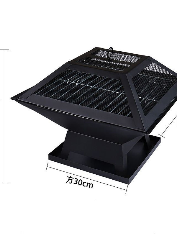 Cast Iron Pot Old-Fashioned Stove Burning Firewood Traditional Charcoal Charcoal Grill Heating Stove Rural Household Winter Indoor