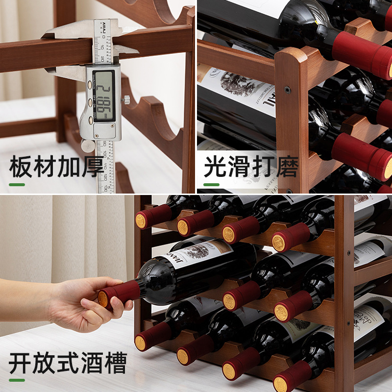 Desktop Wine Rack Living Room Wine Cabinet Ornaments Oblique Multi-Layer Household Wine Cabinet Shelf Storage Rack Simple Wine Rack