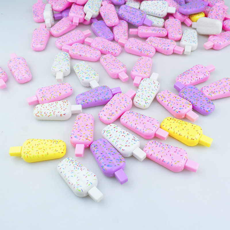 Novelty Creative Mini Ice Cream Pen Decompression Ice Cream Style Toy Popsicle Pen Student Food Play Pack Gashapon Accessories