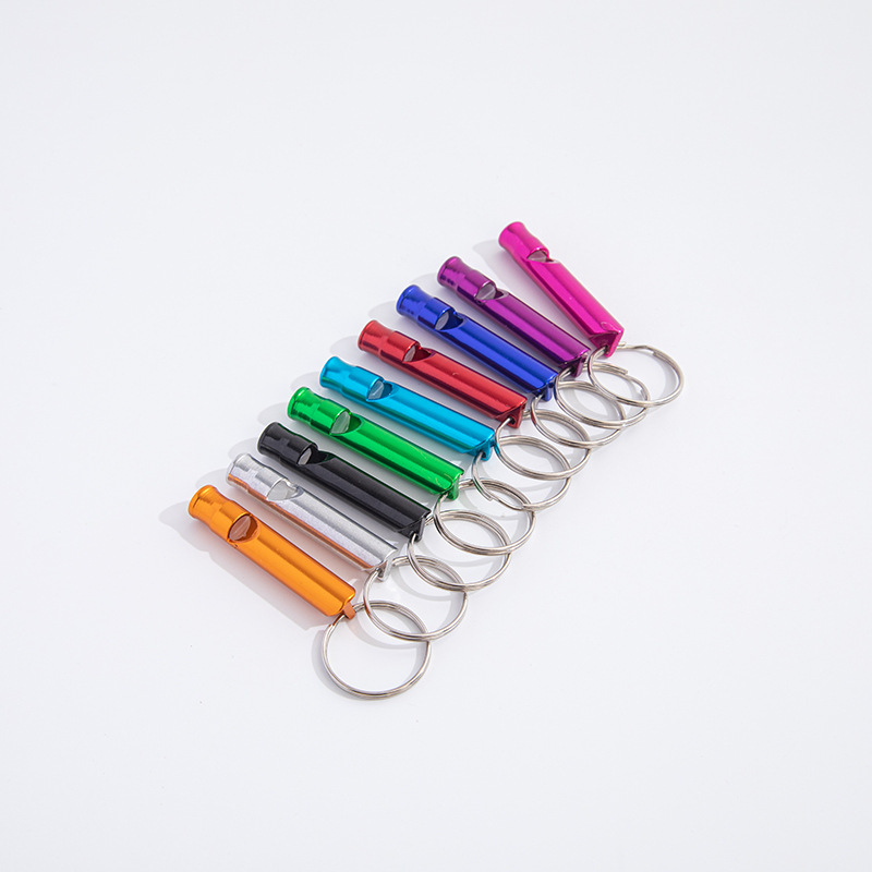 Wholesale outdoor aluminum alloy whistle fire training small size whistle outdoor survival elimination referee life whistle