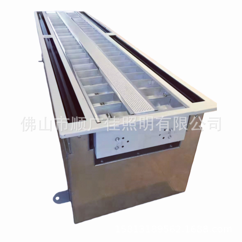 Single Tube Led Emergency Grille Light Panel Matte Mirror Aluminum Sensor Ceiling Light Panel Embedded T8 Office Lighting