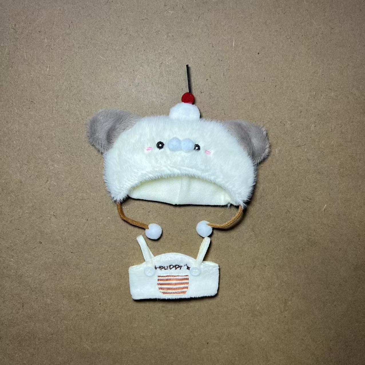 Self-Deprecating Bear Plush Toy Hanging Accessory, Puppy Afternoon Tea Bite-Sized Hamburger Doll, Self-Deprecating Bear 13cm Cotton Doll Dress-Up