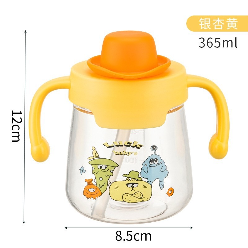 Cartoon Doll Handle Cup, High-Looking Portable Compact Plastic Cup, Cute and Interesting Straw Cup for Boys and Girls Travel