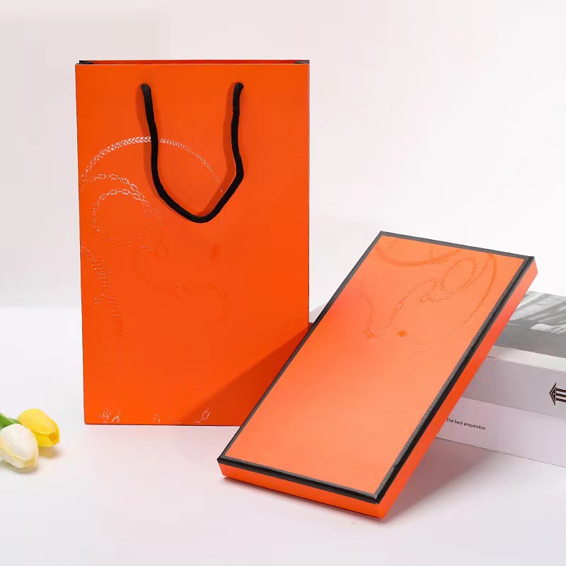 New Gift Box empty box suit universal scarf packing box rectangular portable scarf gift box heaven and earth box wholesale