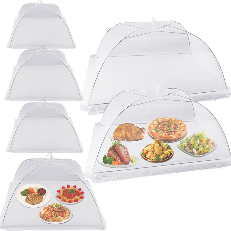 Dining Table Cover Vegetable Cover Household Kitchen Folding Dining Table Cover New Dust-proof and Fly-proof Food Cover Leftover Food Web Cover