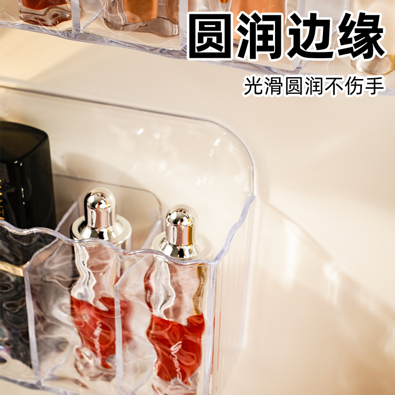 Mirror Cabinet Lipstick Storage Box Punch-Free Wall-Mounted Toiletries Compartment Bathroom Cosmetics Mask Storage Rack