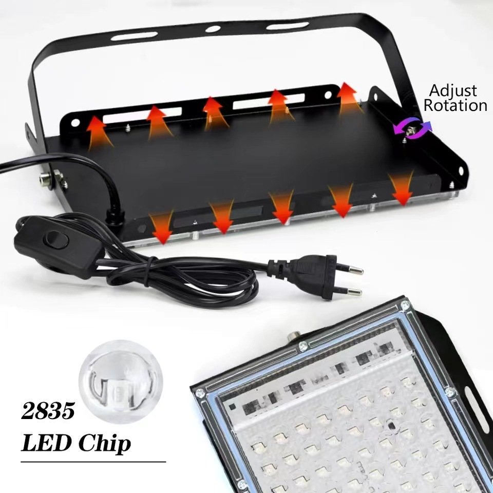 European and American Standard Switch Plug Cord Fluorescent Stage Light Led Floodlight 395Nm Ultraviolet Uv Floodlight