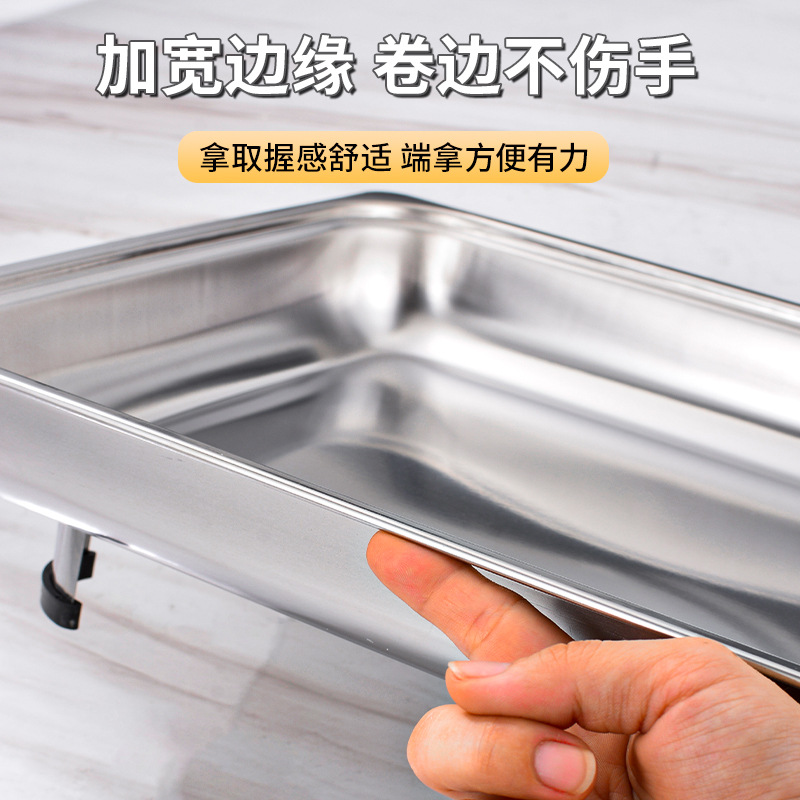 Cross-Border Stainless Steel Four-Legged Stove Specially Designed for Outdoor Grilled Fish Plate with Lid Hotel Cafeteria Removable Egg Arc Stove