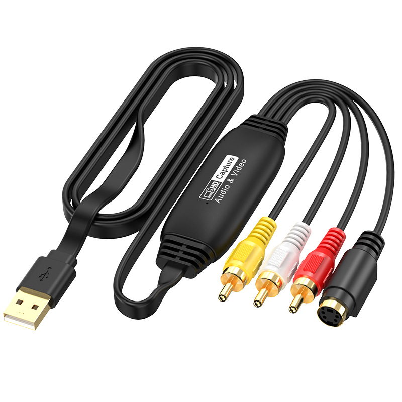 Cross-border hot-selling CVBS S-Video to USB video signal image capture card 1080P monitoring capture card