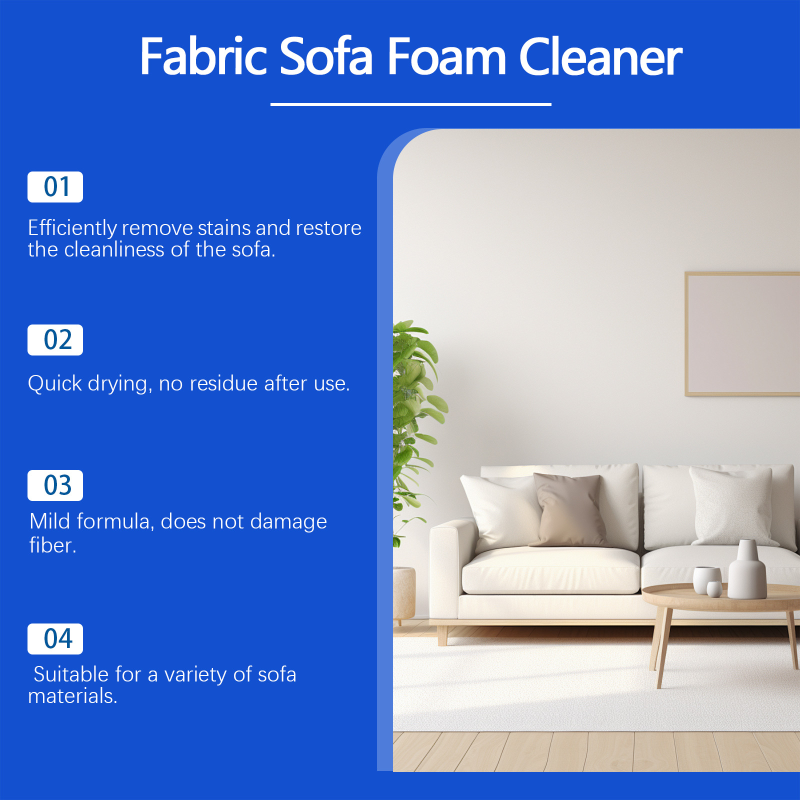 Jaysuing Fabric Sofa Foam Cleaner Fabric Sofa Fabric Curtain Mattress Foam Cleaner