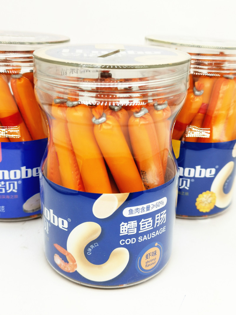 Yannuo cod sausage corn flavor fish meat content 60% children cod sausage children sausage 150g