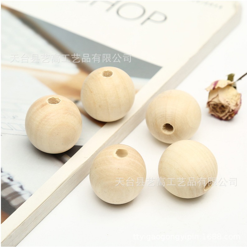 Lotus Wood Beads, Solid Wood, Wood Beads, Wooden Round Ball Bracelets, Necklaces and Accessories, Handmade DIY Toy Accessories