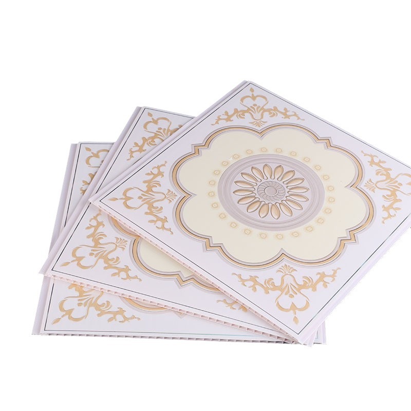 Pvc Plastic Ceiling Tiles Integrated Ceiling Panels Quick-Install Kitchen Living Room Ceiling Bathroom Square Panels Ceiling Tiles