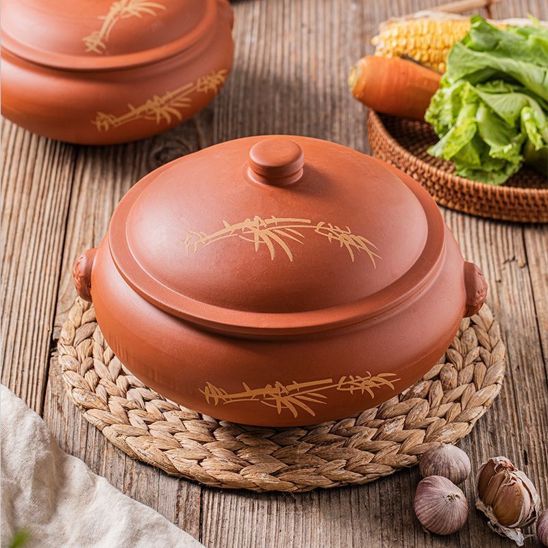 Yunnan Jianshui Steam Pot Chicken Steam Pot Steam Pot Gas Pot Steamer Household Casserole Commercial Night Sweat Chicken Pot Non-Purple Pottery