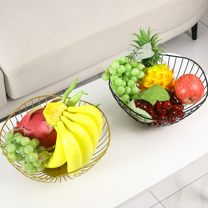 Fruit Plate Creative Living Room Coffee Table Household Personalized Internet Celebrity Ins Modern Snack Fruit Basket Storage Basket Simple Iron Art