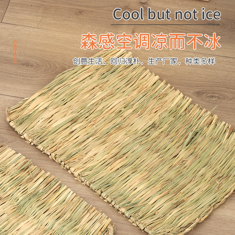 Pet Straw Mat Hamster Rabbit Dutch Pig Straw Mat Molar Nest Hand-woven Pet Bed Wholesale
