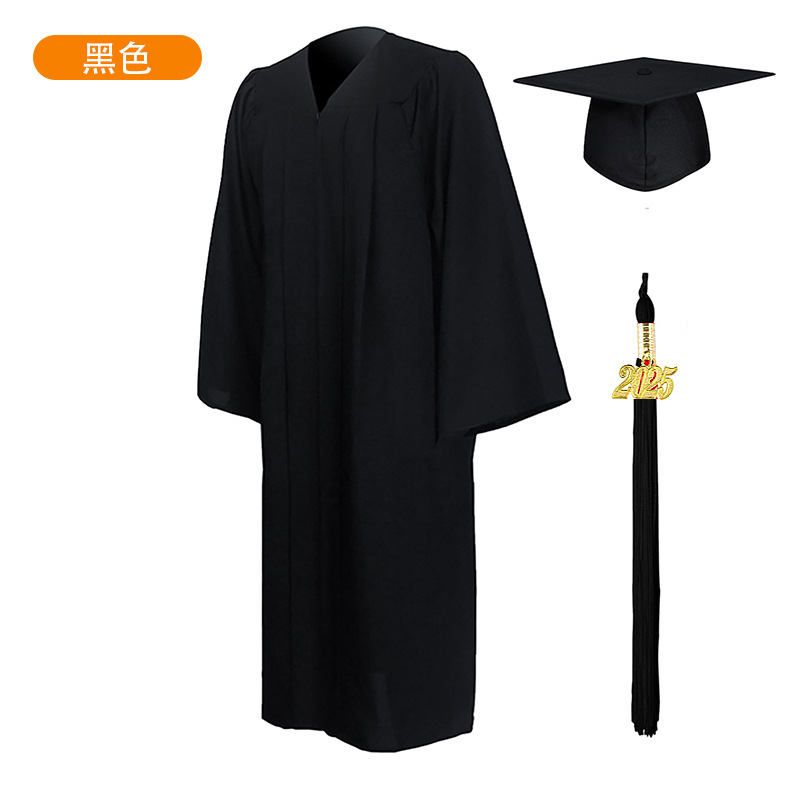 2025 New Woven Academic Clothing American Adult Graduation Clothing University Degree Clothing suit Graduation Robe Clothing