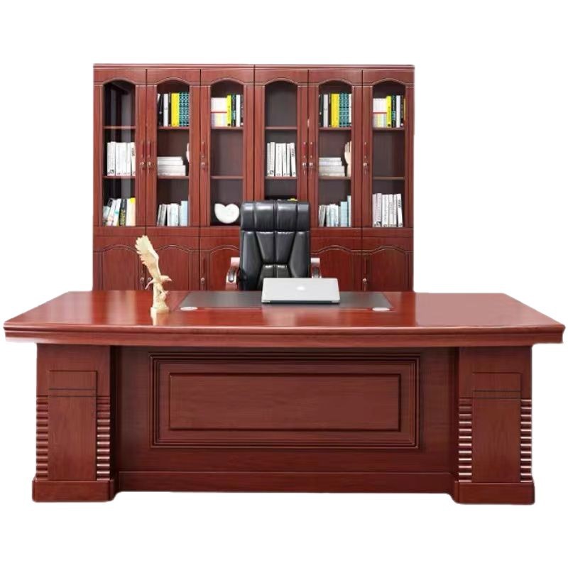 Paint Office Desk Boss Desk Executive Desk Office Manager Desk New Chinese Style President Desk Supervisor Desk and Chair Combination