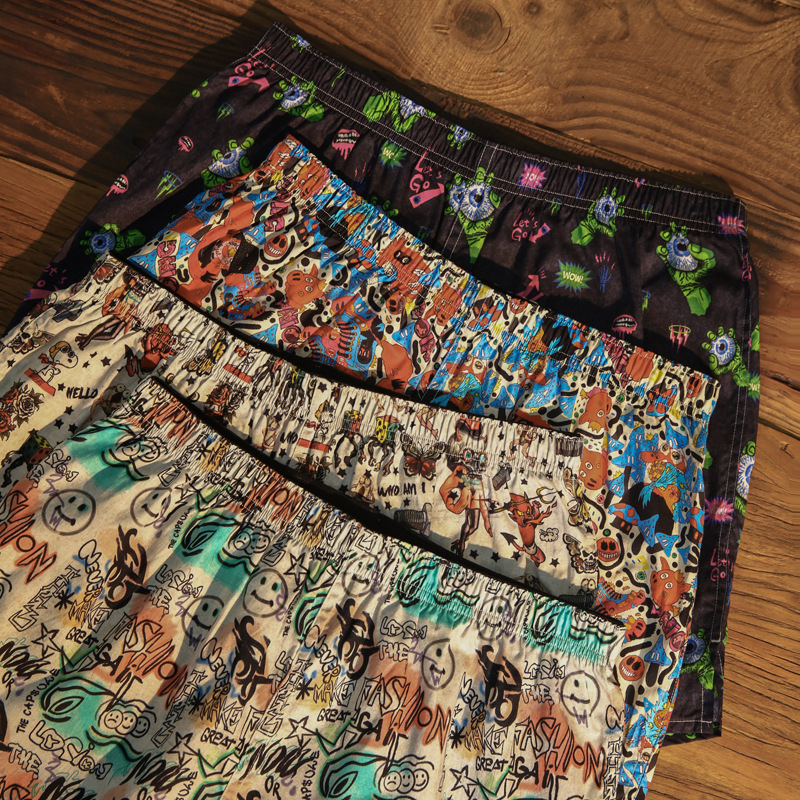 Брюки Arrow из чистого хлопка, молодежные с принтом, средней талии, мужское нижнее белье, можно носить снаружи, свободные, дышащие хлопковые боксеры, оптовая продажа