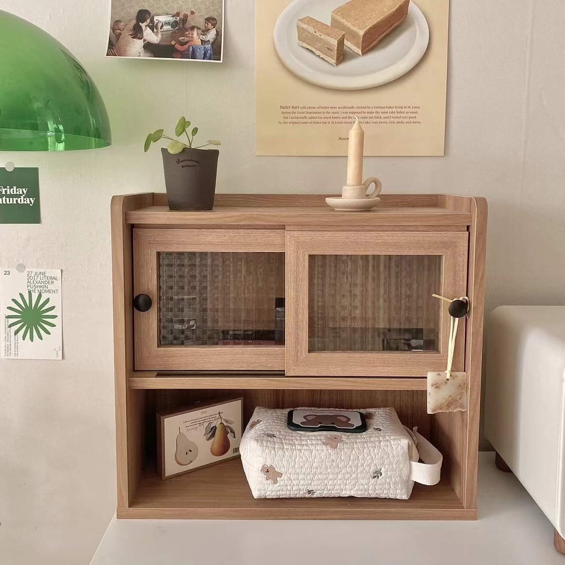 Han Pastoral Style Large Capacity Removable Travel Portable Flip Portable Storage Bag Cotton Tissue Box Wipes Storage Bag