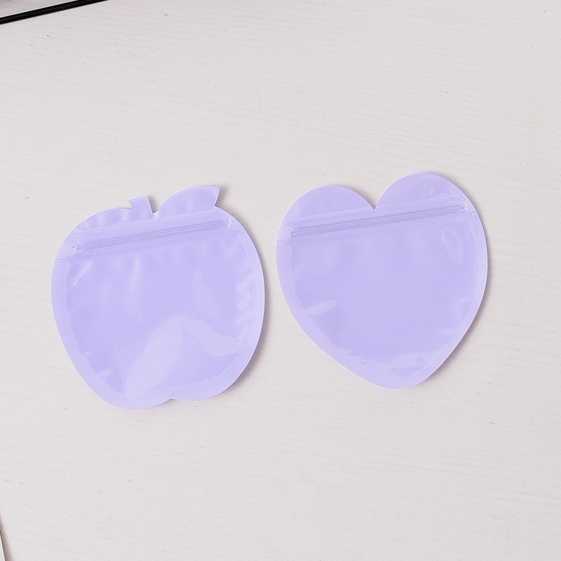 Children's Hairpin Patch Accessories Self-sealing Bag Shaped Self-sealing Bag Heart-shaped Yin and Yang Bag Apple Jewelry Sealed Bag