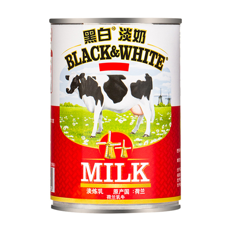 Black and white light milk 400g Hong Kong style stockings milk tea egg tart milk tea shop special condensed milk light cream baking raw materials