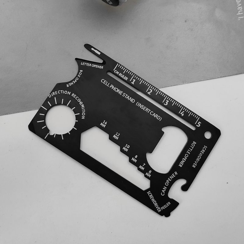 Outdoor tools stainless steel card knife army knife card survival card Survival Card black silver multi-function tool card