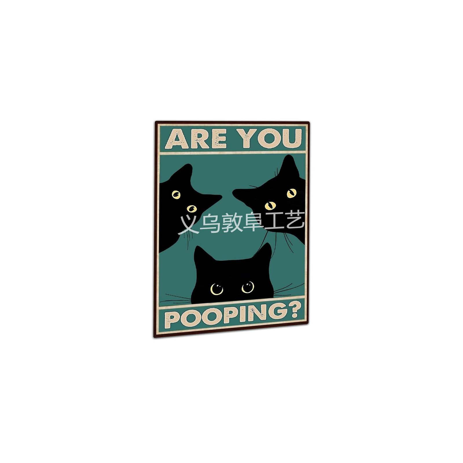 Tinplate retro listing animal personality decoration metal craft tin painting factory wholesale