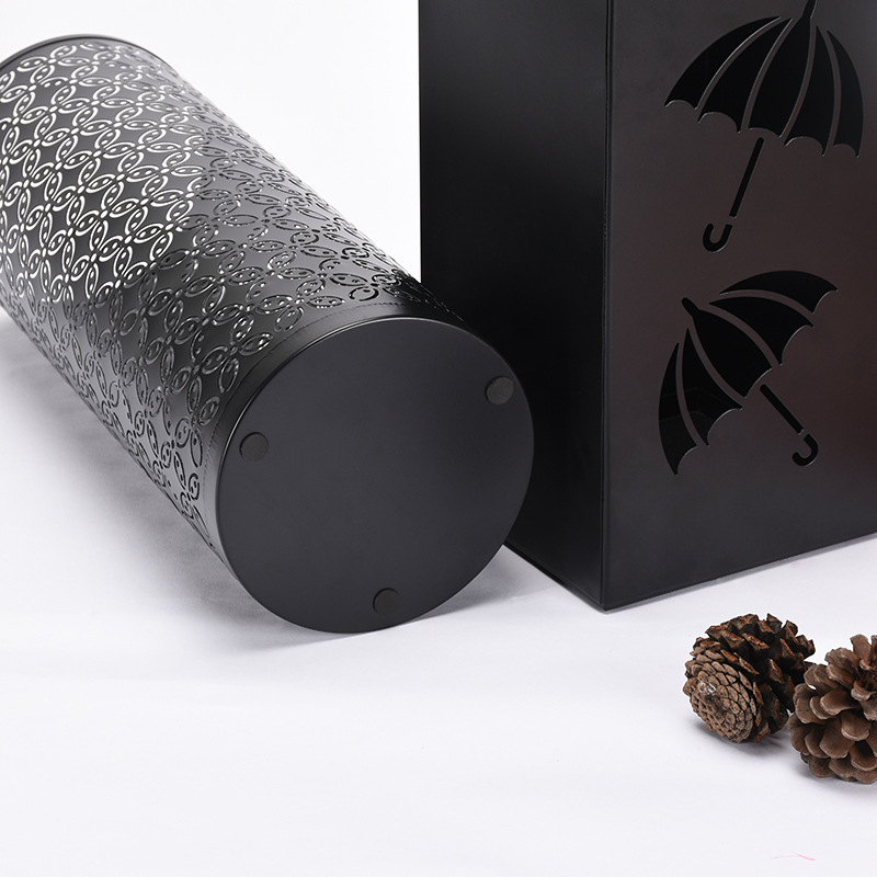 Metal Flower umbrella bucket home storage tube simple umbrella storage artifact lobby umbrella stand newspaper storage bucket