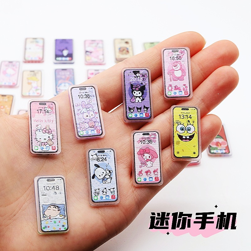 Миниатюрный мобильный телефон, игрушка для кукол, украшения для кукольного домика, аксессуары для моделей