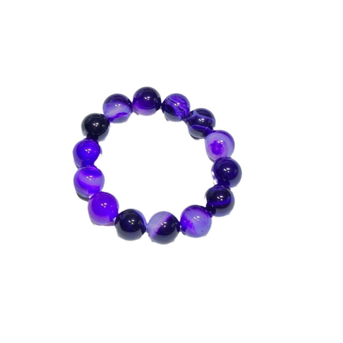 Natural Agate Bracelet, Striped Agate, Silk-Wrapped Agate, Purple Striped Live Streaming Supply Wholesale Agate Bracelet