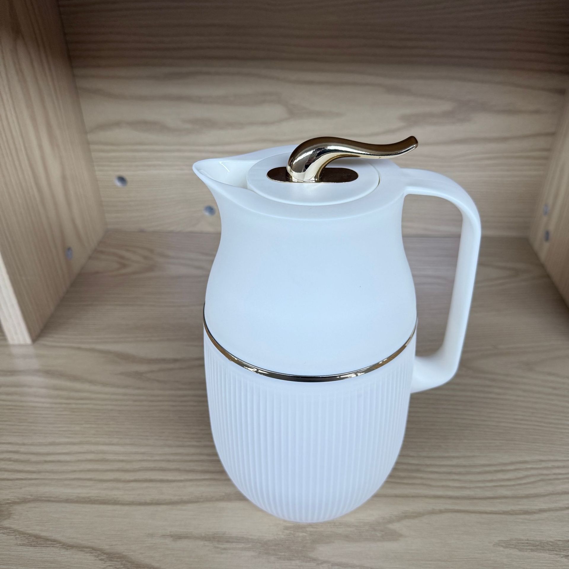 Modern Light Luxury Style Household Hot Water Kettle Push-Type Glass Liner Office Hot Water Bottle Durable Large-Capacity Coffee Pot