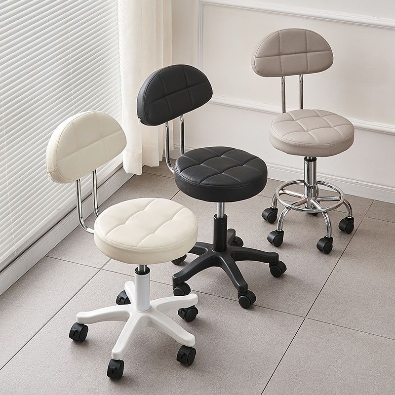 Табурет для салона красоты на колесах, вращающийся, регулируемая высота, парикмахерский стул, круглый табурет, стул для маникюра и макияжа, барный стул, большой рабочий стул