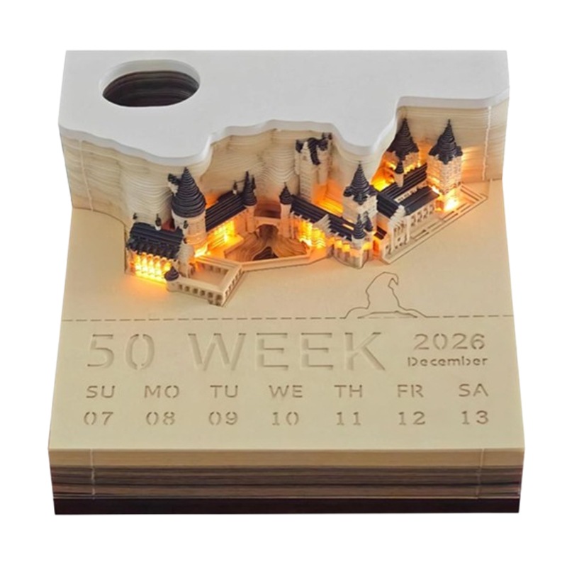 Cross-Border Popular 2026 New Harry Potter Creative Paper Carving Calendar Cultural and Creative Gifts Desktop Decoration Ornaments