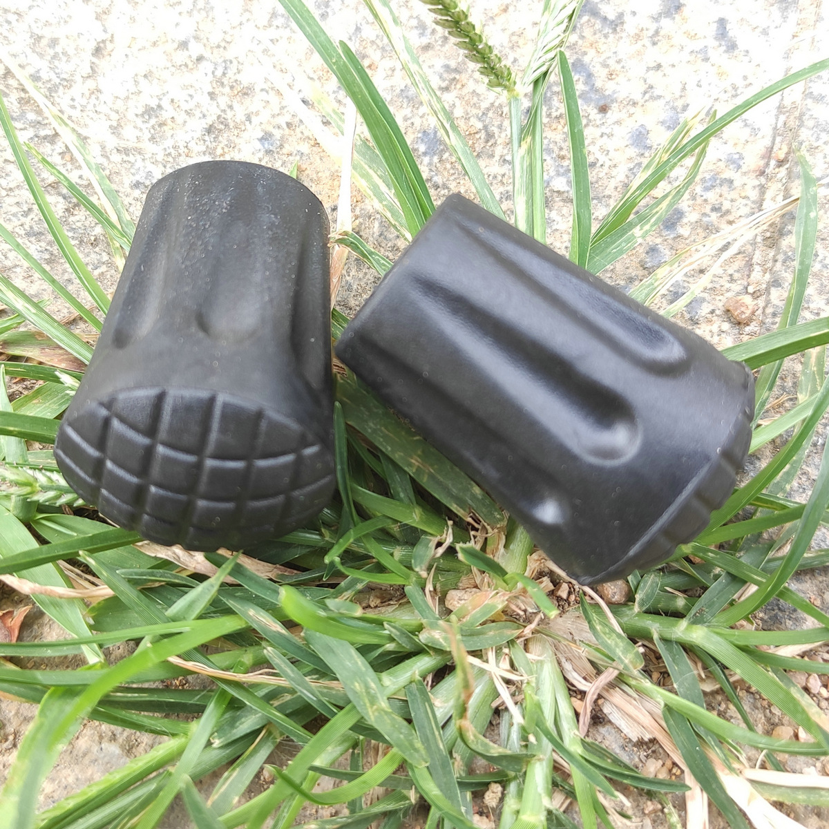 Trekking pole cane walking stick universal accessories with sharp round bottom horseshoe foot cover plastic protective cover snow blue mud mop tray