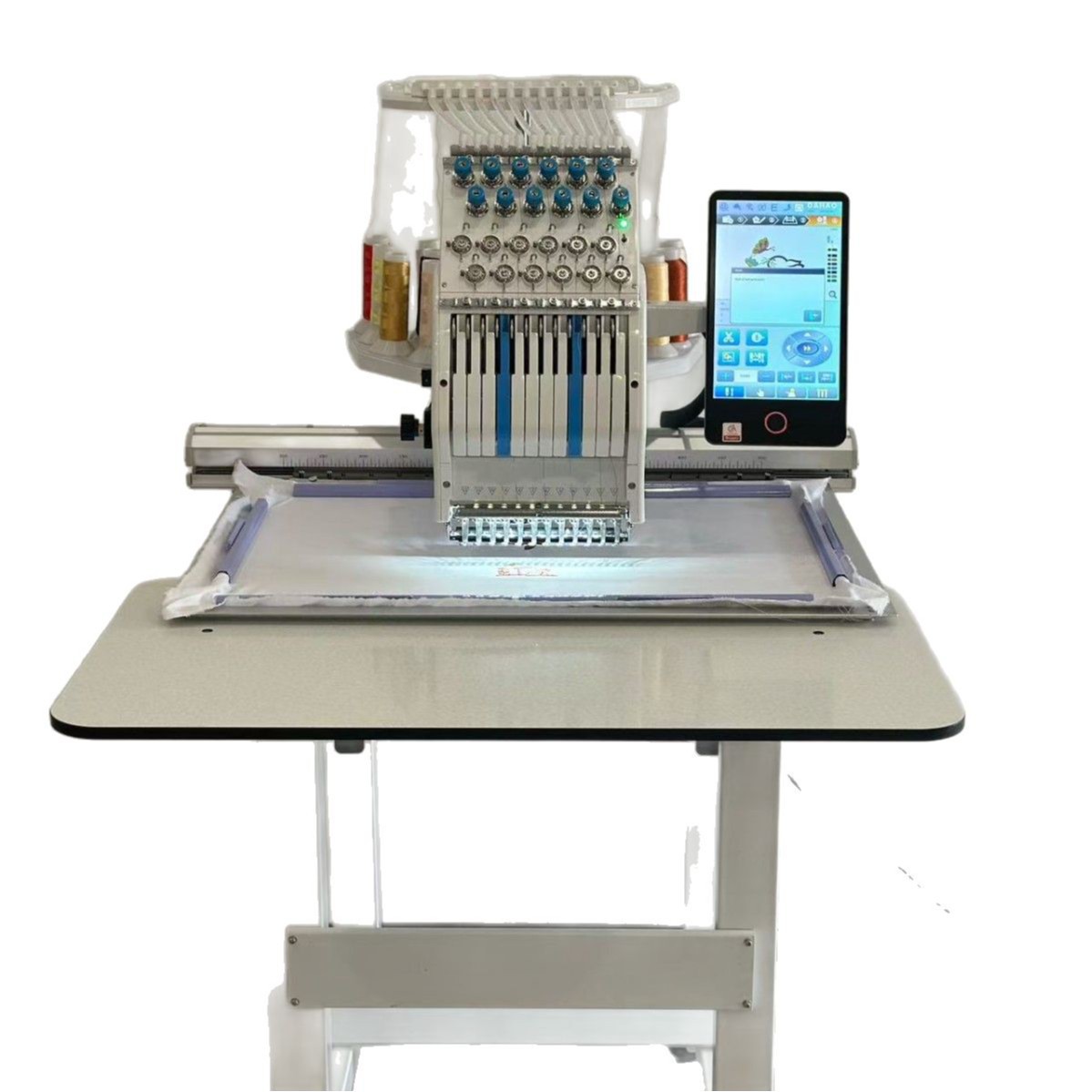 Ye's Single-Head 12-Needle New Model Latest Electronically Controlled A15Pro Electronically Controlled Embroidery Machine Automatic Color Change and Thread Cutting Computer Embroidery