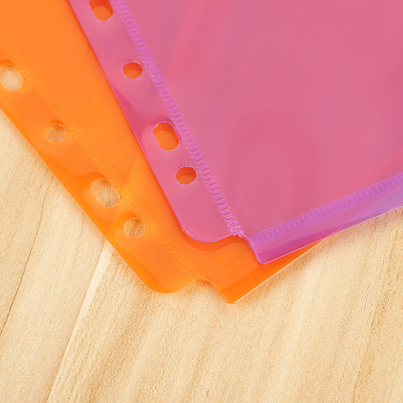 Wholesale flat smooth horizontal A4 file bag storage clip smooth color test bag cross-border Amazon AliExpress