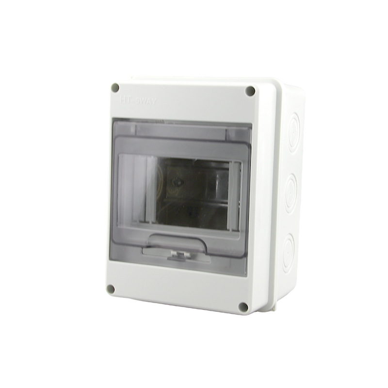 Ht Outdoor Waterproof Distribution Box 2-24 Circuit Plastic Waterproof Box 5/8/12/15/18 Bit Household Strong Current Box Ming