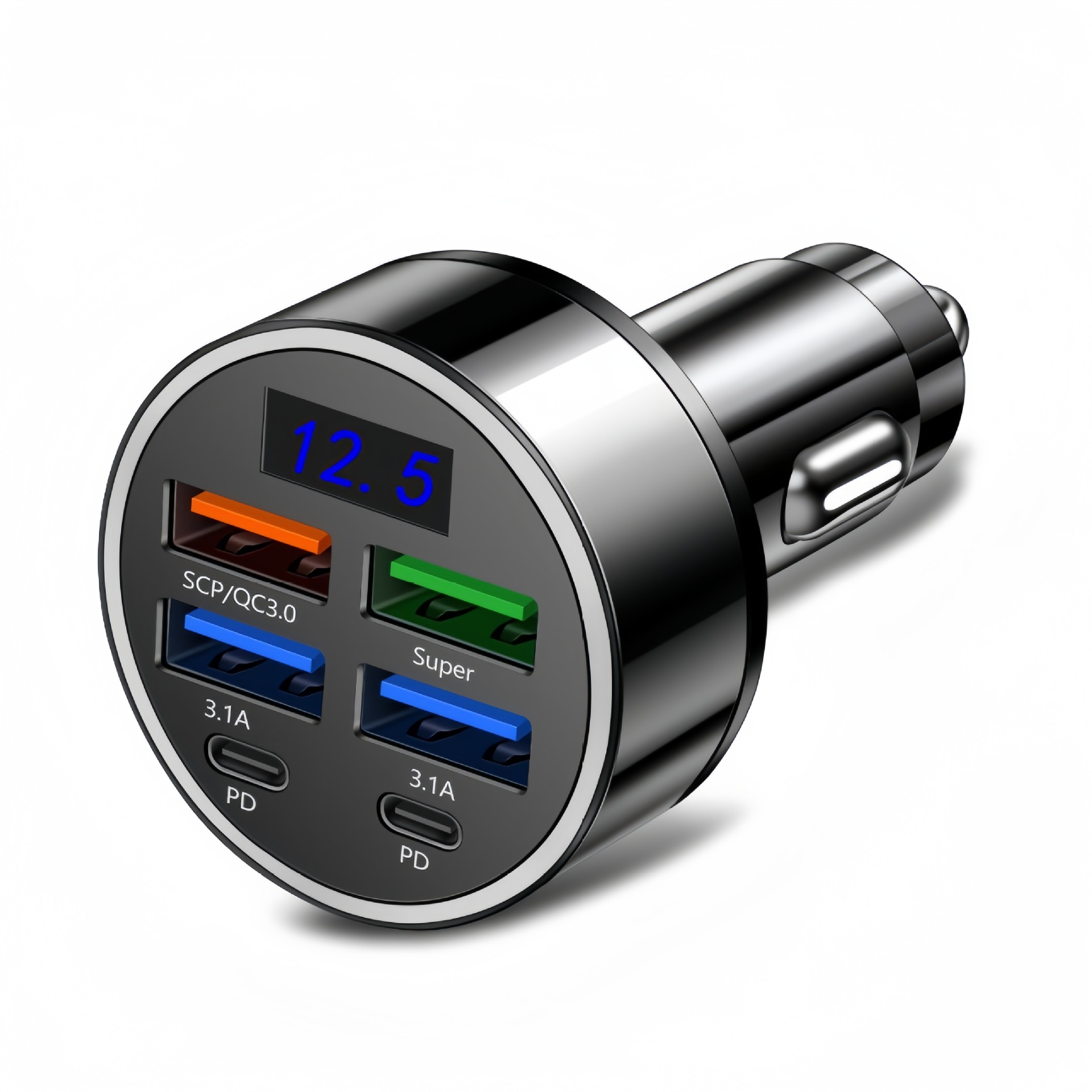 Car charger super fast charging car adapter car charger five Apple PD fast charging multi-port car charging head