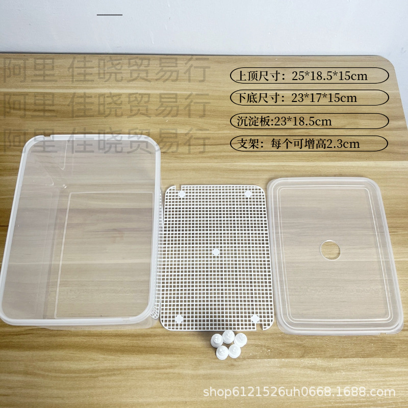 Turtle Black and White Hair Color Box Seedling Box Egg Turtle Feeding Box Storage Box Tortoise Seedling Isolation Box Winter Warm Box Tortoise Tank