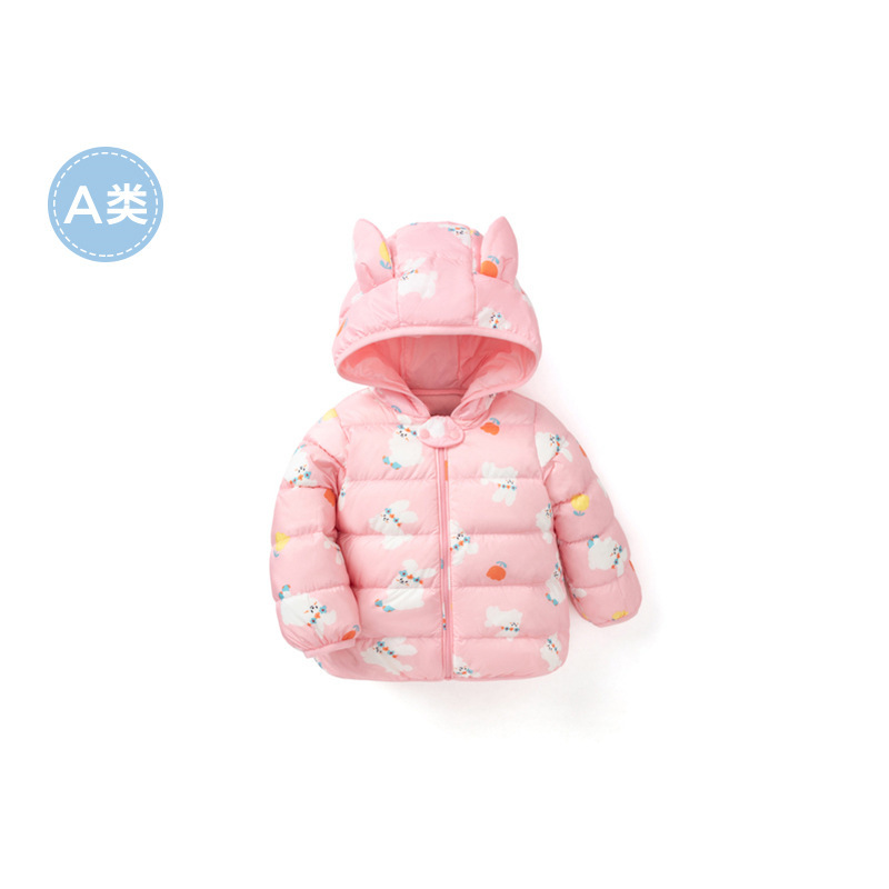 Brand Kidsren's down Jacket 2024 New Winter Clothing for Boys and Girls, Lightweight Jacket, Short Style, Warm 1-8 Years Old